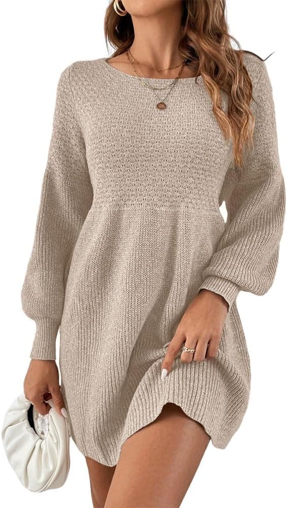 Thumbnail 4 de Saodimallsu Sweater Dress Lantern Sleeve 👗