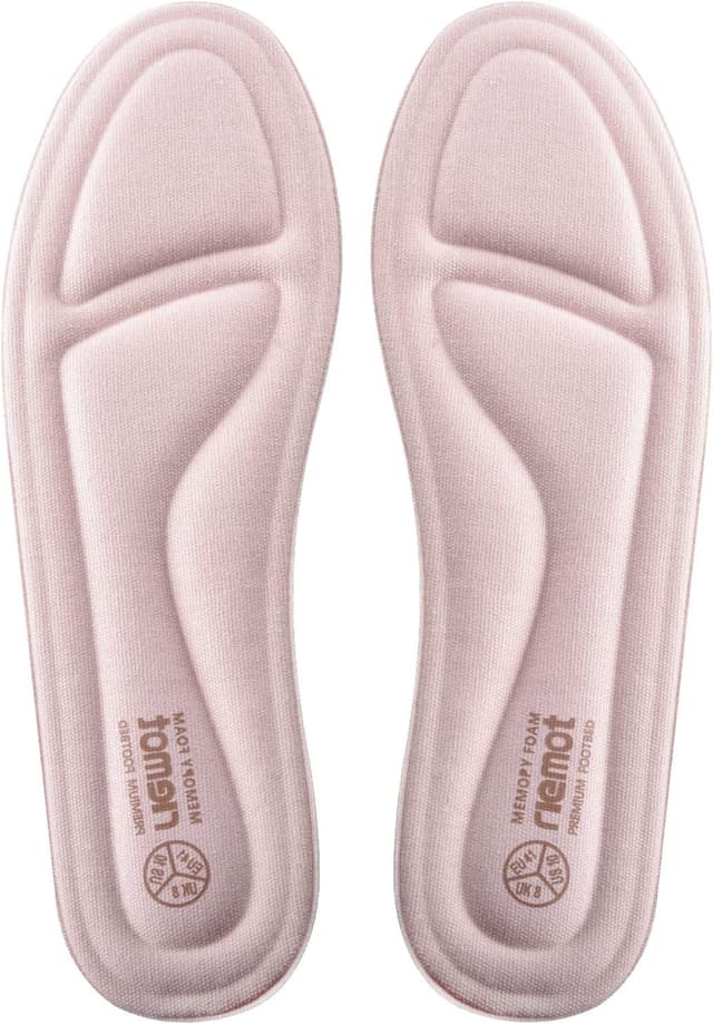 Detalle de riemot Memory Foam Einlegesohlen mit Canvas-Top – für Damen & Herren, für Sneaker, Stiefel und Sport