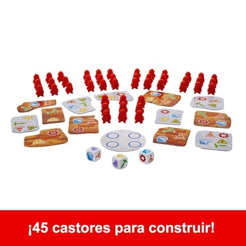 Detalle de Mattel Games Castores Constructores juego de mesa familiar para +6 años 🎲