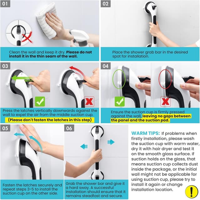 Thumbnail 4 de TAILI 43 cm Suction Grab Rail for Bath