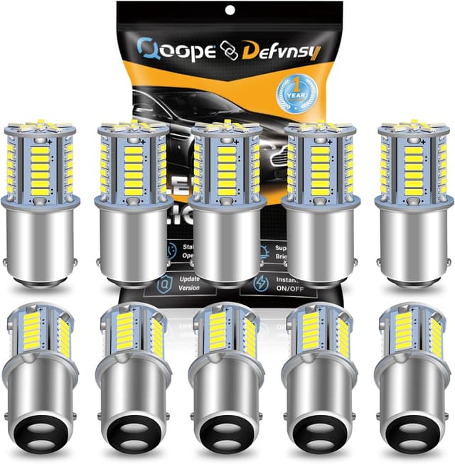 Detalle de Defvnsy 1142 BA15D 12V LED Bulb (White 6000K) – 39x 4014 SMD, Pack of 10