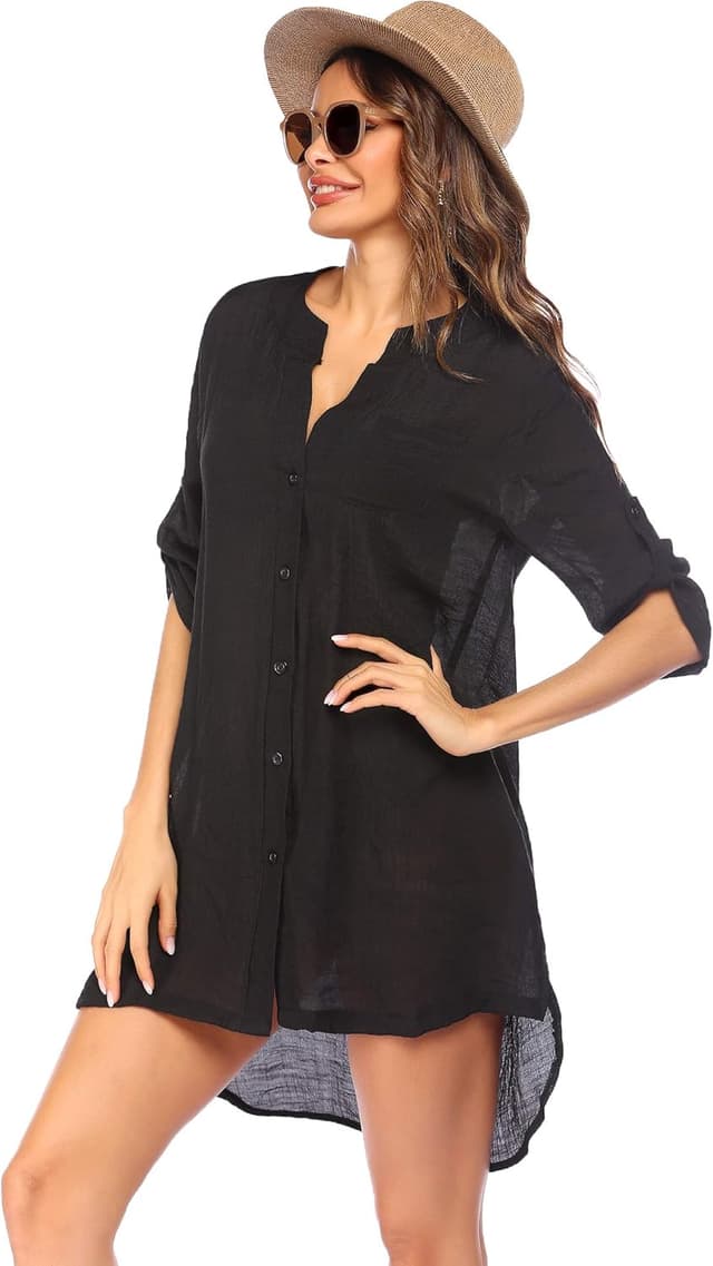 Detalle 2 de Robe de plage femme Ekouaer, taille S à XXXL