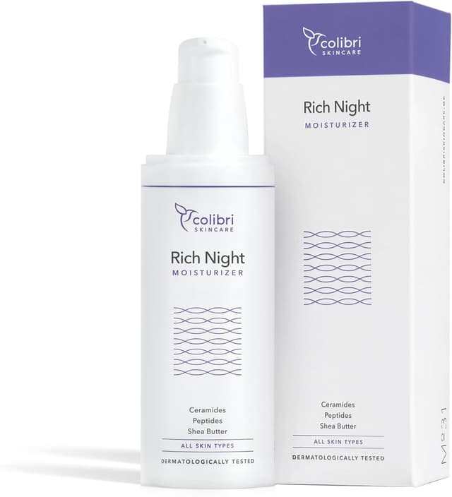 Detalle de colibri skincare Rich Night Moisturizer (80 ml) — crème hydratante de nuit au beurre de karité