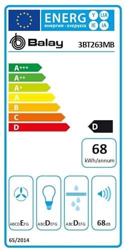 Detalle 1 de Balay 3BT263MB campana telescópica 60 cm