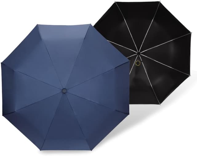Detalle 2 de CUBY Travel Umbrella Folding Umbrella with One-Touch Open/Close, Windproof Frame and UV-Resistant Canopy