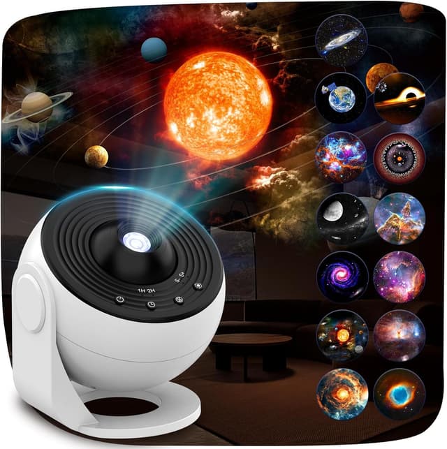 Detalle de Galaxy Home Planetarium-Projektor mit Timer – 13-in-1 Stern-Nachtlicht mit verstellbarem Fokus