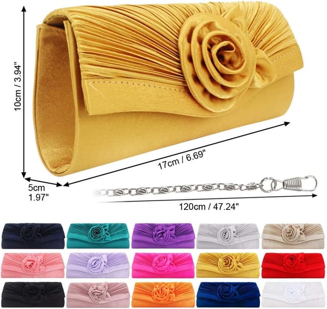 Thumbnail 6 de Wocharm satin banquet bag clutch for women – party, wedding and evening occasions