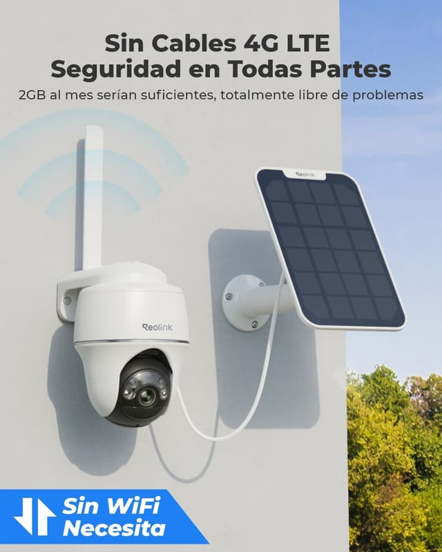 Detalle 2 de Reolink 3G/4G LTE Cámara Vigilancia Exterior Solar 5MP