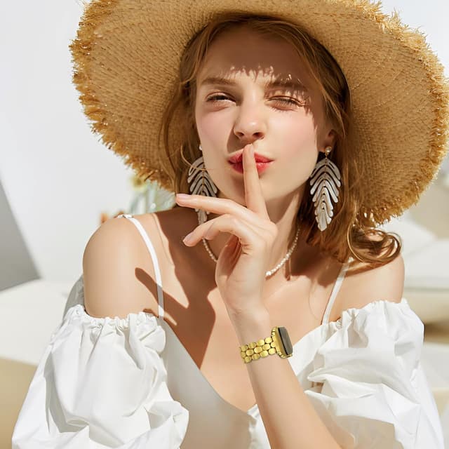 Thumbnail 6 de Women’s Stainless Steel Dressy Watch Band (Adjustable Metal Strap) for Apple Watch 41mm/40mm/38mm/42mm/46mm/49mm/45mm/44mm