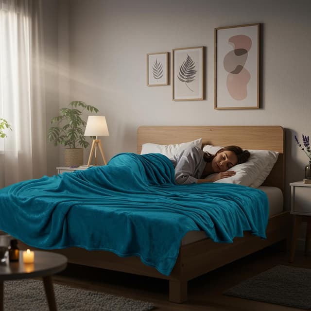 Detalle 2 de Utopia Bedding Kuschelige Fleecedecke 228x228 cm