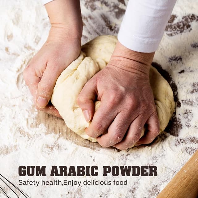 Detalle de Gummi Arabicum Pulver (100 g) aus reinem arabischen Gummi – Verdickungsmittel für Backen, Desserts & DIY