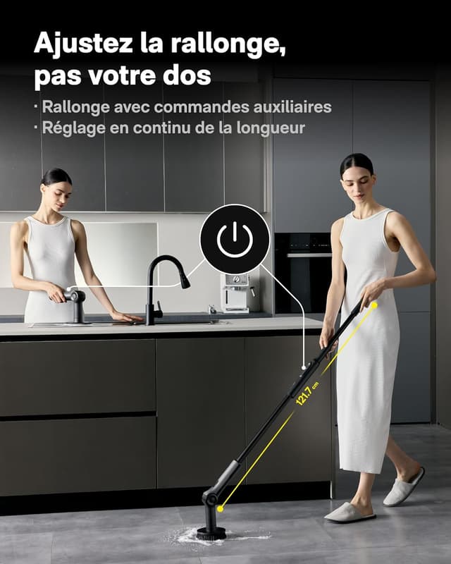 Detalle 2 de HOTO Brosse nettoyage électrique rotative