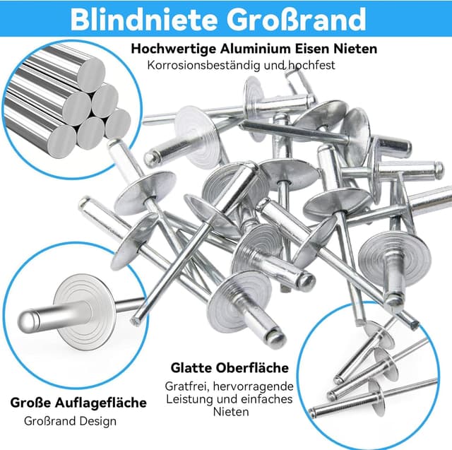 Thumbnail 2 de Dayalo Blindnieten 4,8 x 12 mm Großflansch