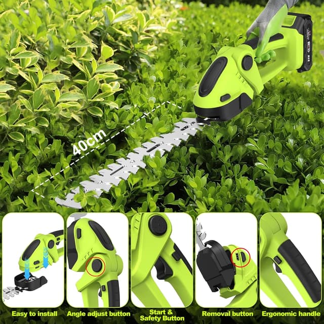Thumbnail 3 de Cordless Pole Hedge Trimmer & Chainsaw Set 550W