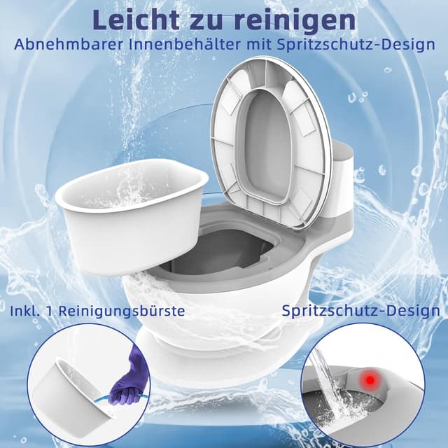 Thumbnail 6 de Töpfchen für Kinder – Kindertoilette mit Papiertücher-Design, weicher Sitz & Spritzschutz (grün)