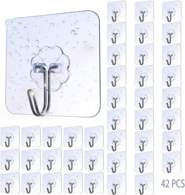 Thumbnail 5 de AOMEES Adhesive Heavy Duty Hooks 8kg 12pcs