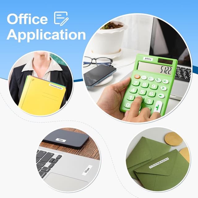 Detalle de Upwinning kompatibel Brother P-touch TZe-221 / TZe221 Schriftband 9 mm, schwarz auf weiß (5er-Set, 8 m)