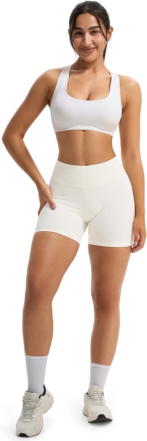 Detalle 2 de JOYSPELS Women’s Seamless Gym Shorts – High Waist Scrunch Ruched Booty Shorts