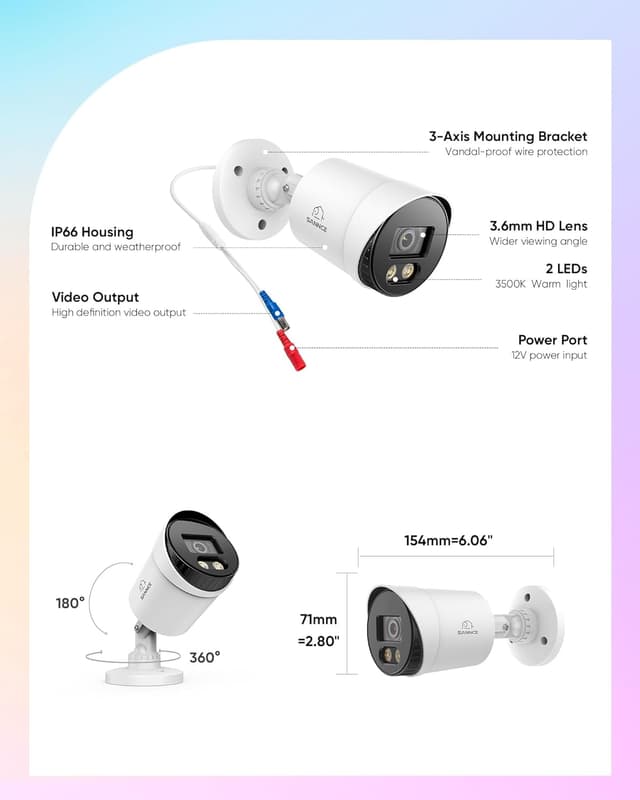 Thumbnail 6 de SANNCE 1080P Full Colour Night Vision CCTV Camera