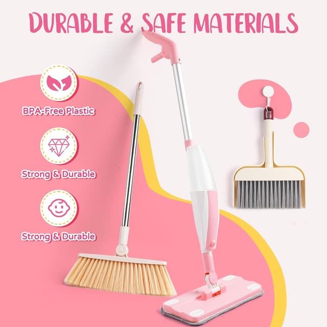 Detalle de Kids cleaning toy set 3+ spray mop