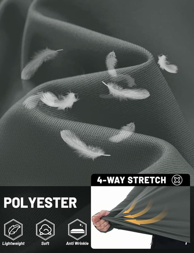 Detalle 2 de TACVASEN felpa uomo con cappuccio UV UPF 50+