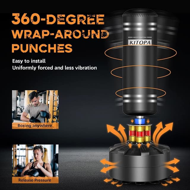 Detalle 2 de Kitopa Saco de Boxeo de Pie 178 cm