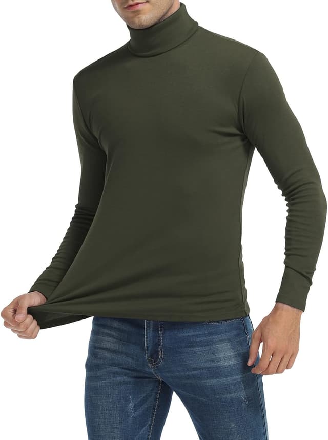 Detalle 2 de KUYIGO Rollkragenpullover für Herren Slim Fit