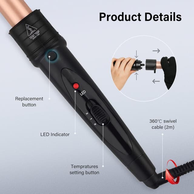 Thumbnail 4 de janelove Curling Wand 5-barrel set 9–32 mm 🎀