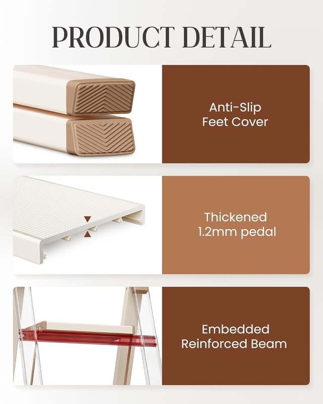 Detalle 2 de GameGem 2 Step Ladder 150 kg capacity