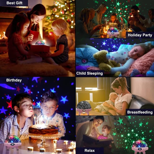 Detalle de YACHANCE Baby Night Light Star Projector with White Noise & Lullabies, Remote Timer