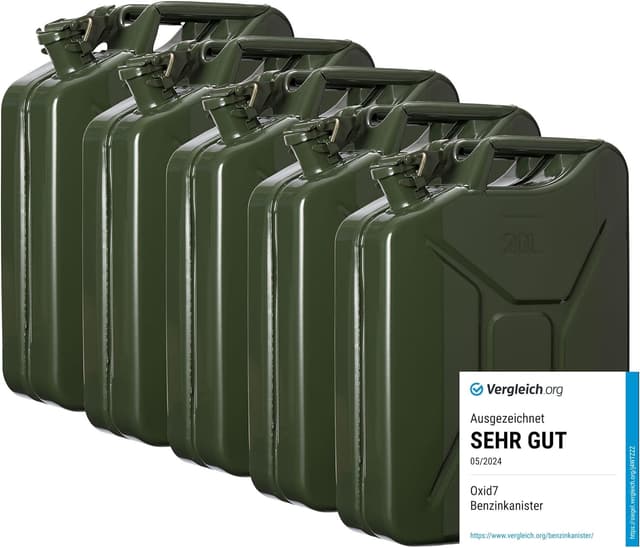 Imagen de Oxid7 5x Kraftstoffkanister 20 Liter olivgrün en OfertitasTOP