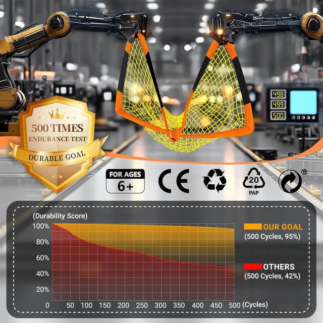 Thumbnail 6 de Dimples Excel – Lot de 2 buts de football pop-up pour enfants, 152 x 91 cm, orange