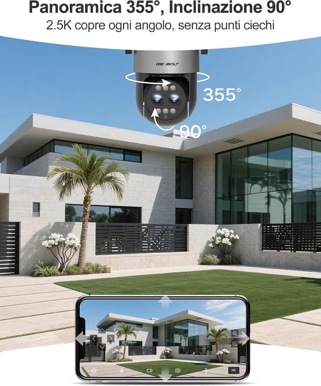 Thumbnail 6 de GENBOLT 2.5K PTZ WiFi esterna con PoE
