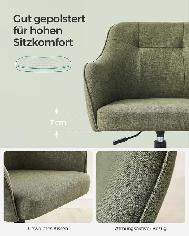 Detalle 2 de Homeoffice-Drehstuhl von SONGMICS bis 110 kg