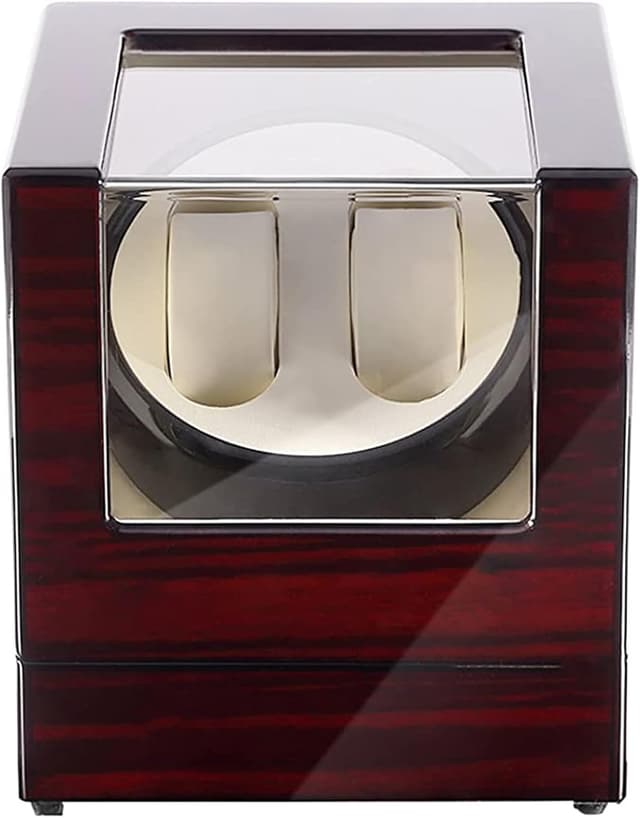 Detalle de Uten watch winder in legno per 2 orologi automatici