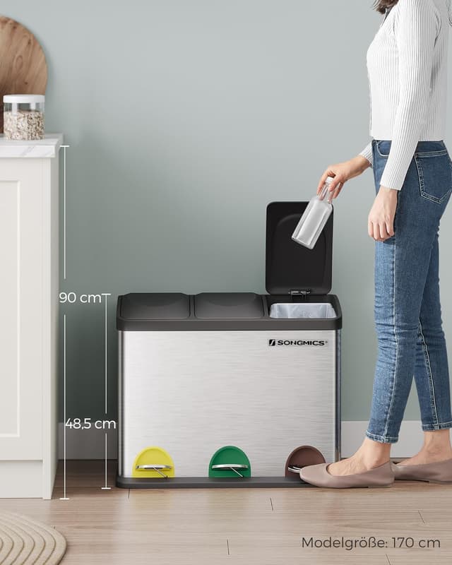 Thumbnail 6 de SONGMICS LTB45L Mülleimer 45 L 🗑