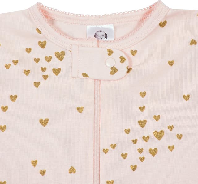 Detalle de Pyjamas bébé fille Gerber – Lot de 4 pièces à fermeture avant, ajustement près du corps