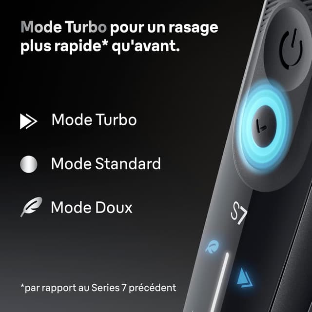 Detalle 2 de Braun Rasoir électrique homme Series 7 72-N4200cs noir — étanche, lames flexibles et tondeuse de précision