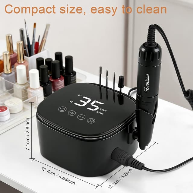 Thumbnail 5 de Enniewi Fresa per unghie professionale 35.000 RPM con display LED e controllo touch