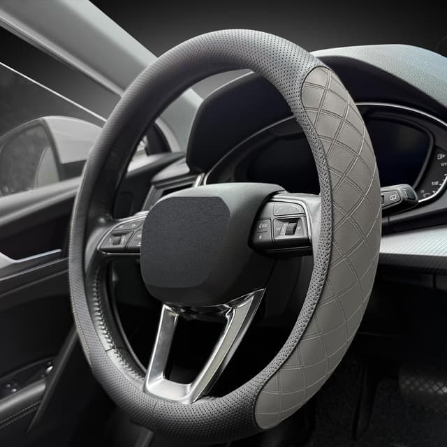 Imagen de LKWLIKEI Nappa Leather Steering Wheel Cover 14.5–15" en OfertitasTOP