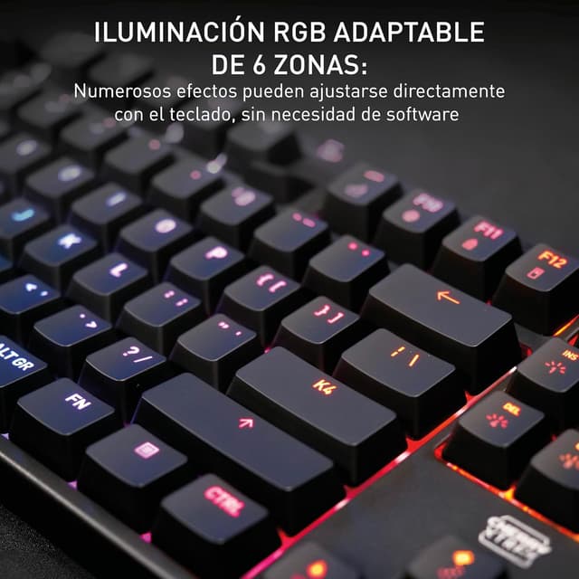 Detalle 2 de Cherry Xtrfy K4V2 TKL - Teclado Gamer RGB, Switch Mecánicos RED
