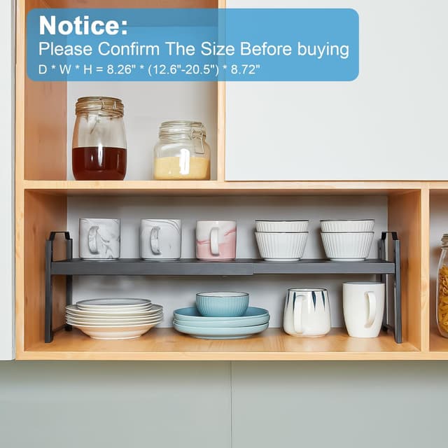 Thumbnail 3 de Expandable Cabinet Countertop Shelves 2-Pack