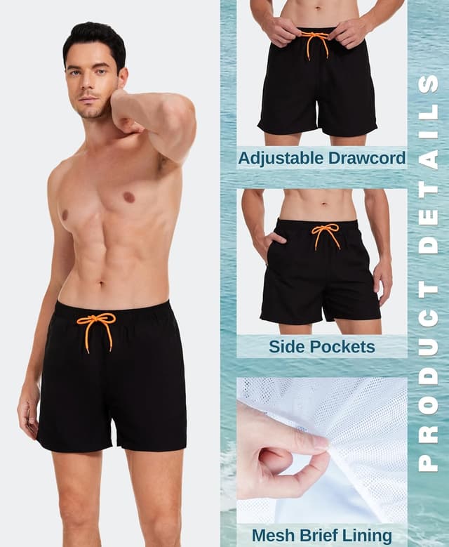 Detalle de AMZSPORT costume da bagno uomo 100% poliestere