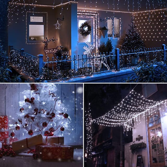 Detalle de Peasur Luci Solari Esterno con 3 pacchi da 12 m, 120 LED e 8 modalità