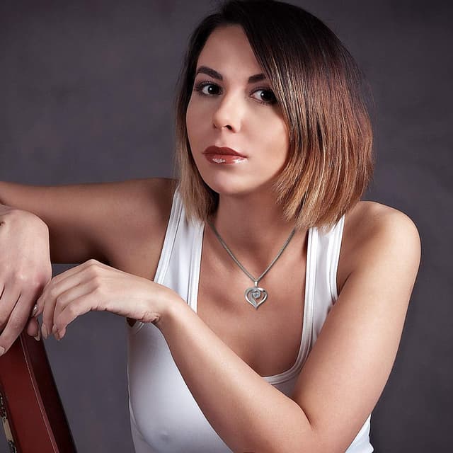 Thumbnail 5 de DEPHINI Doppel Herz Kette aus 925 Silber