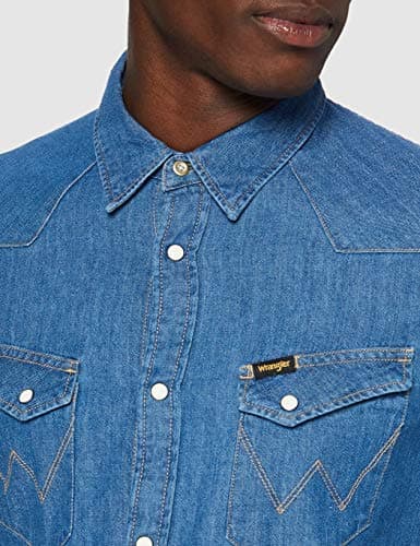 Detalle de Wrangler LS Western Denim Shirt camisa vaquera 1 unidad L