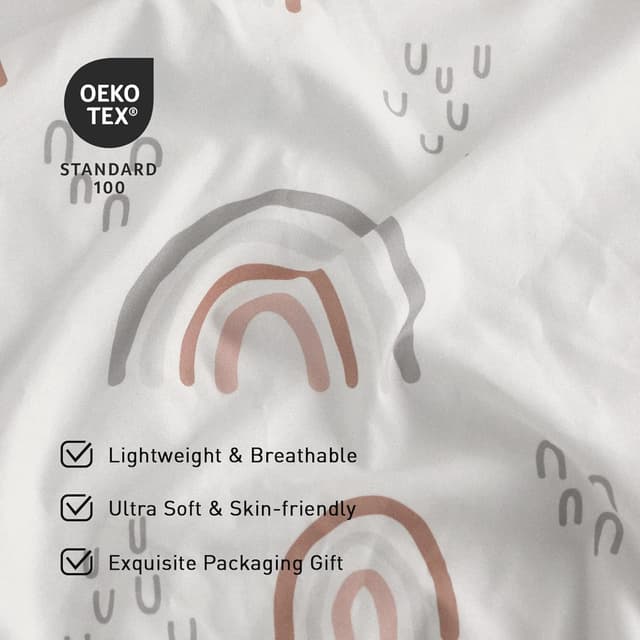 Detalle 2 de GLLQUEN BABY 2 Pack Cot Sheets (Microfibre, Breathable) for Oval/Hourglass Bassinets, 120 x 60cm