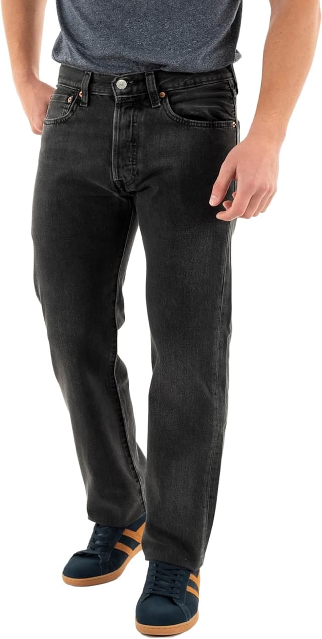 Detalle de Levi’s 501 Original Fit Uomo Crash Courses, jeans dritti in denim non elasticizzato