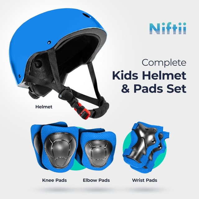Detalle 2 de Niftii Kids Helmet with Pads – Adjustable multi-sport safety set for ages 3–15