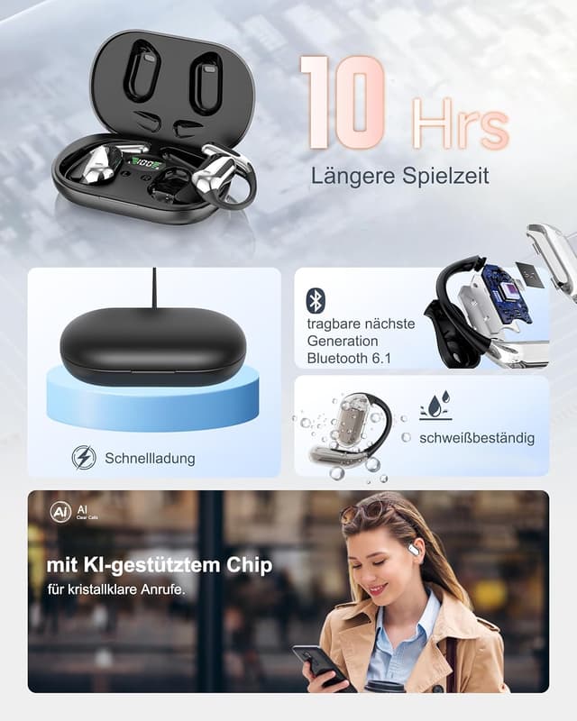 Thumbnail 4 de Open Ear Kopfhörer Bluetooth 5.4 50 Std